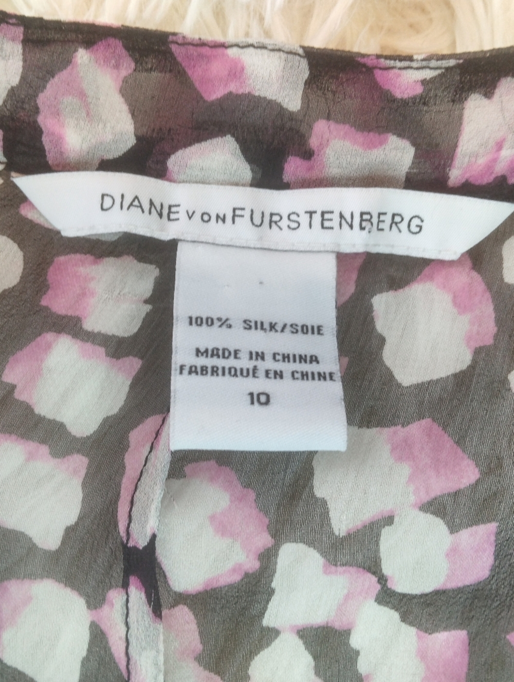 Diane Von Furstenberg 100% Silk Dress Size 10 - Picture 12 of 12